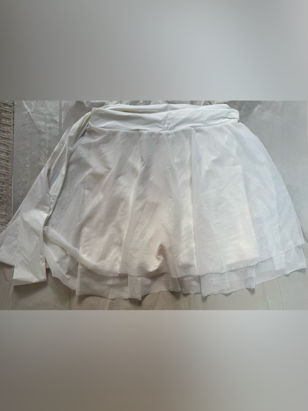 POPFLEX White Mini Wrap Skirt - Picture 4 of 8